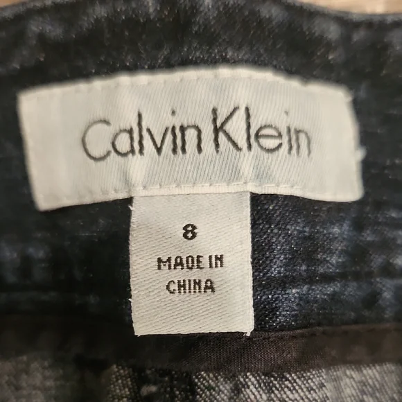 Calvin Klein Dark Denim Straight Leg Jeans - Picture 3 of 10